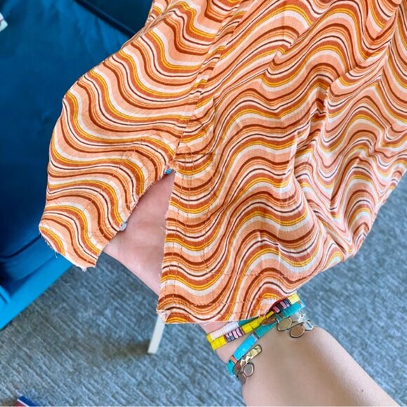 Urban Outfitters | Sand Dollar Romper Assorted Wavy Groovy Pink 70s Style New - Picture 11 of 15